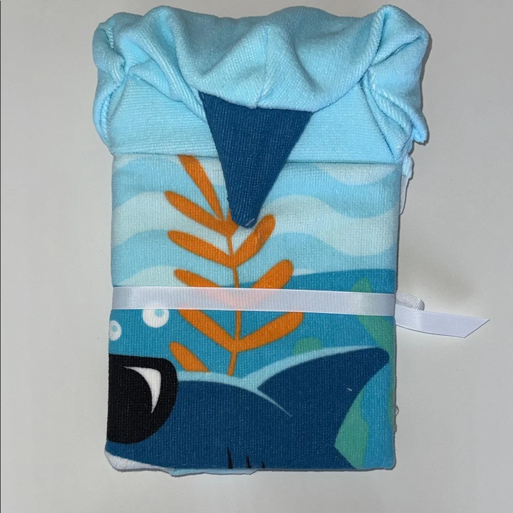 Kids Blue Shark Hooded Towel Size 3 kids
